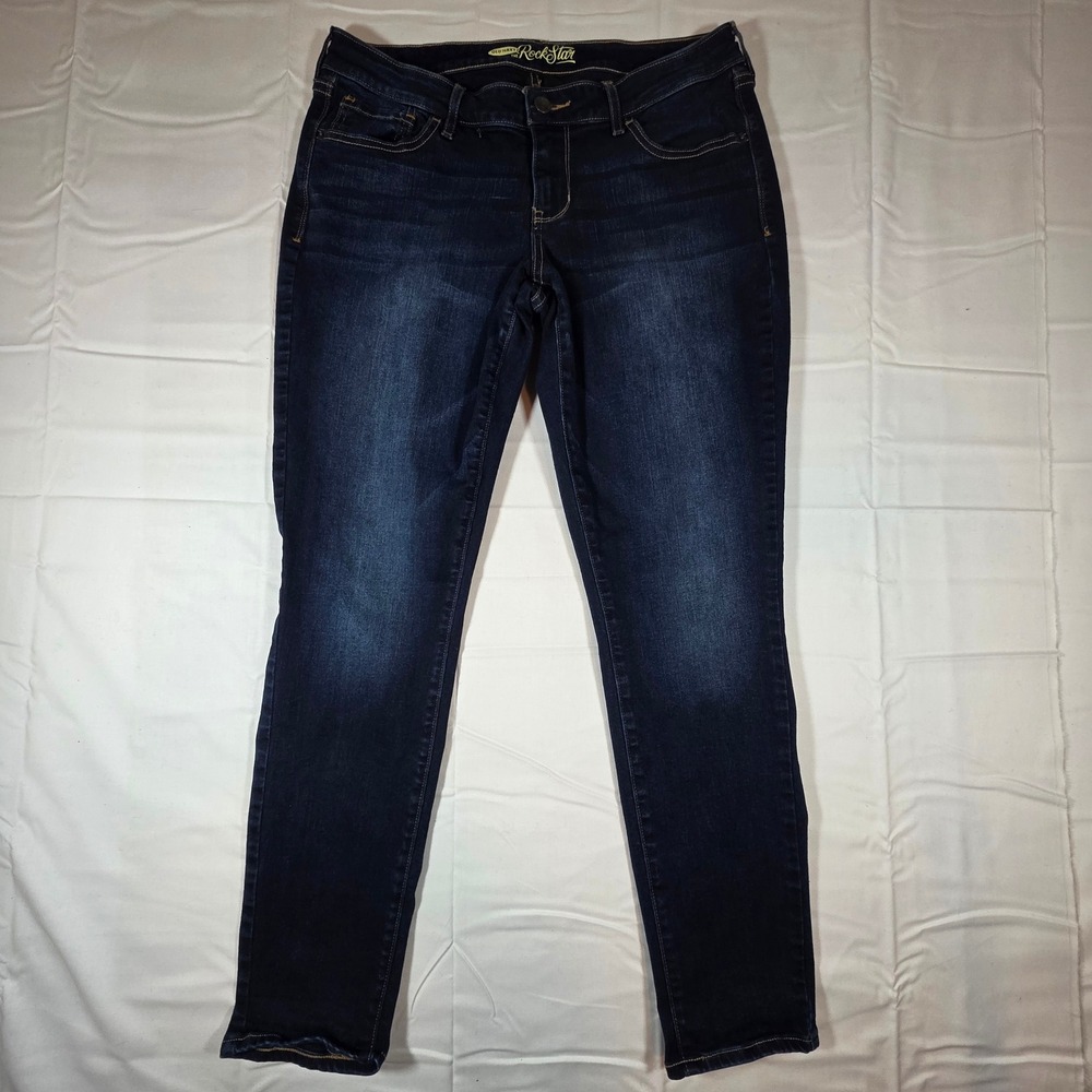 Old Navy The Rockstar Skinny Jeans Dark Wash Blue Denim Size 12 Regular